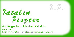 katalin piszter business card